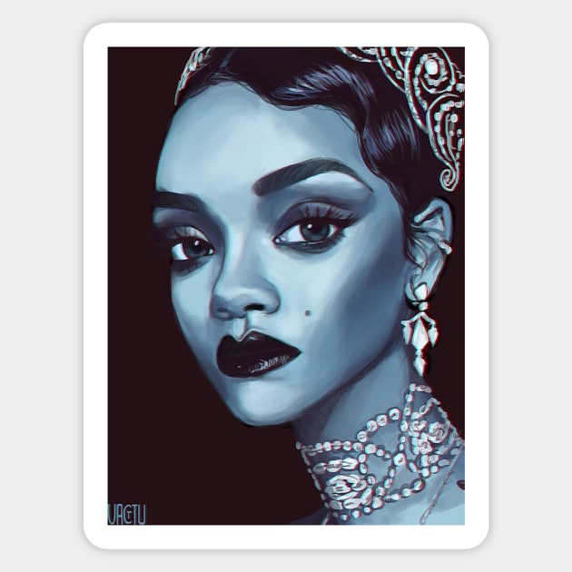 Blue RiRi Sticker by VactuART